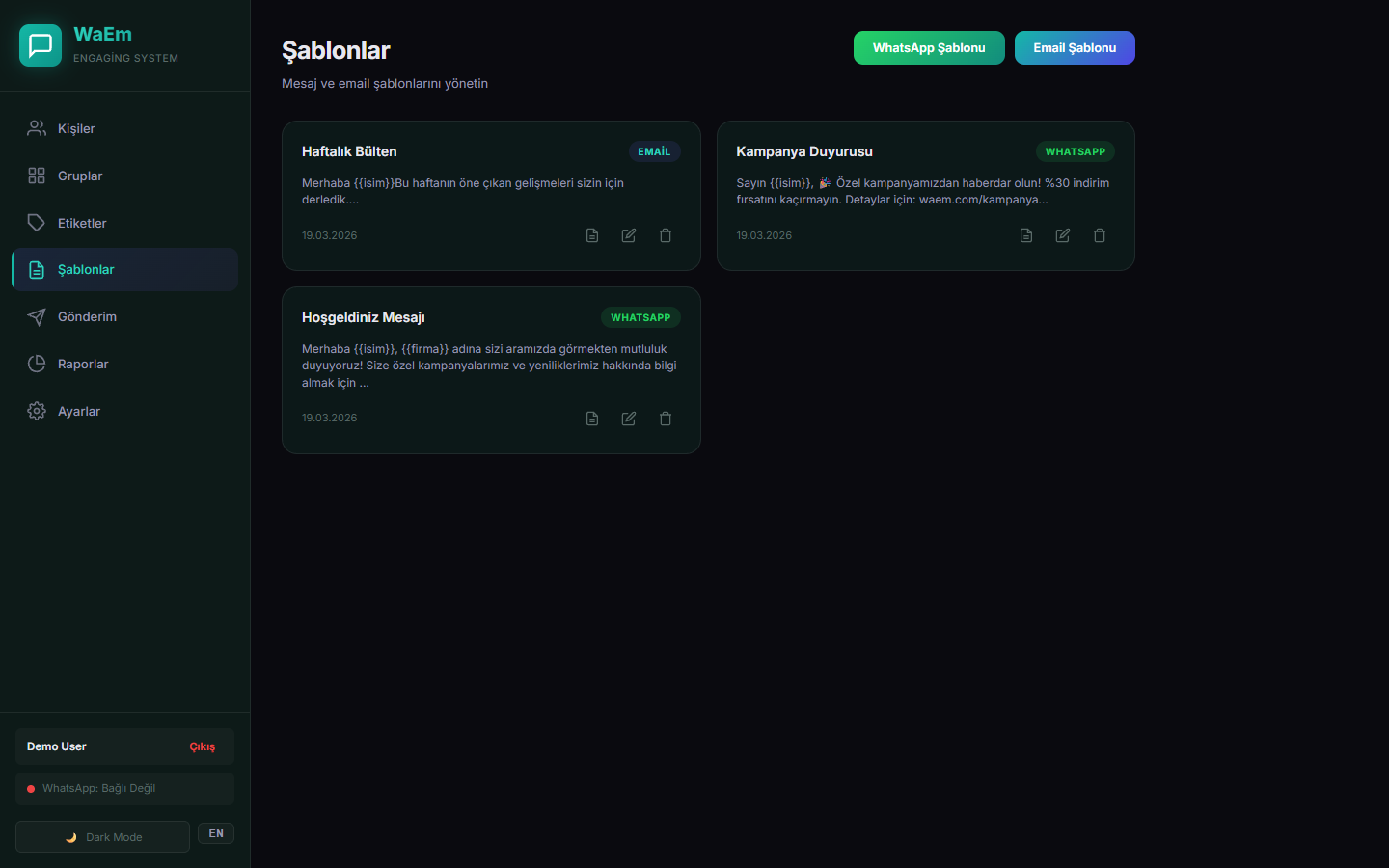 WaEm - Sablon Duzenleyici